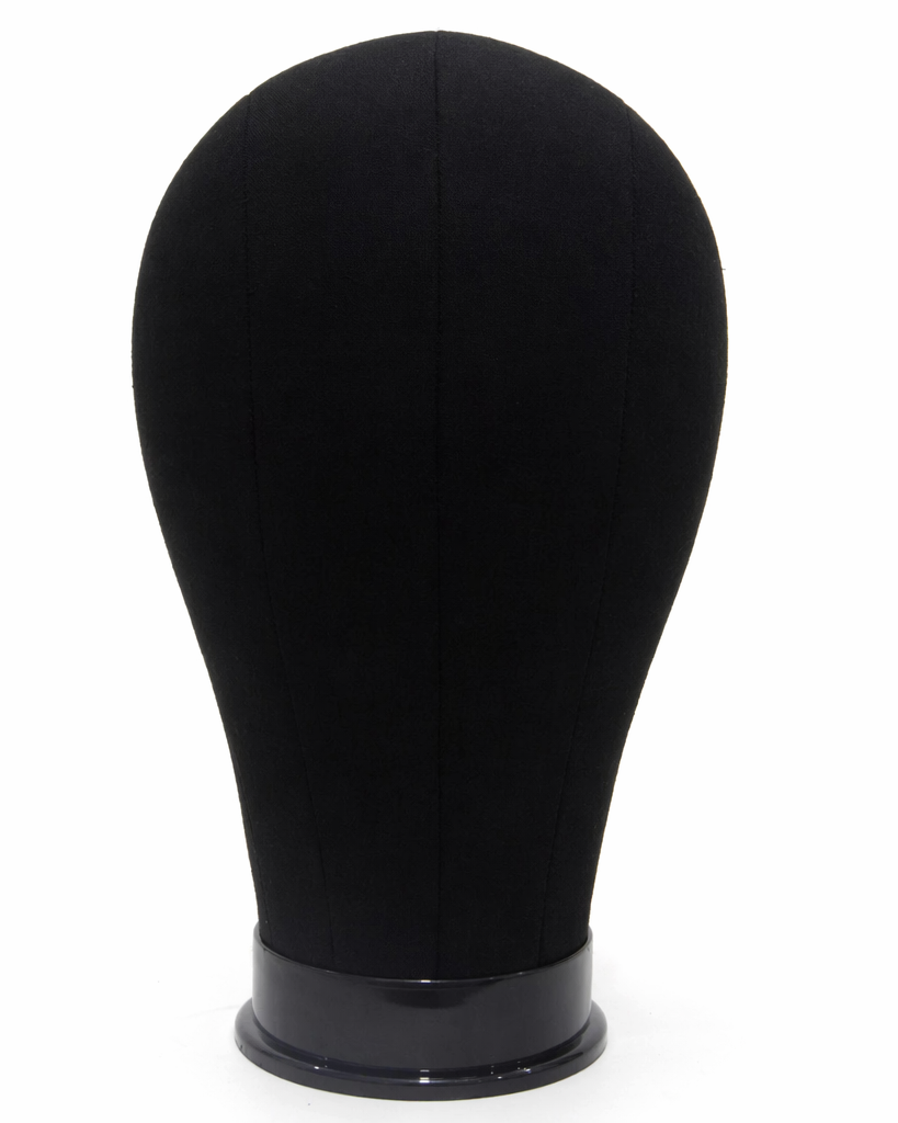 Canvas mannequin wig head 22 inch black canvas head