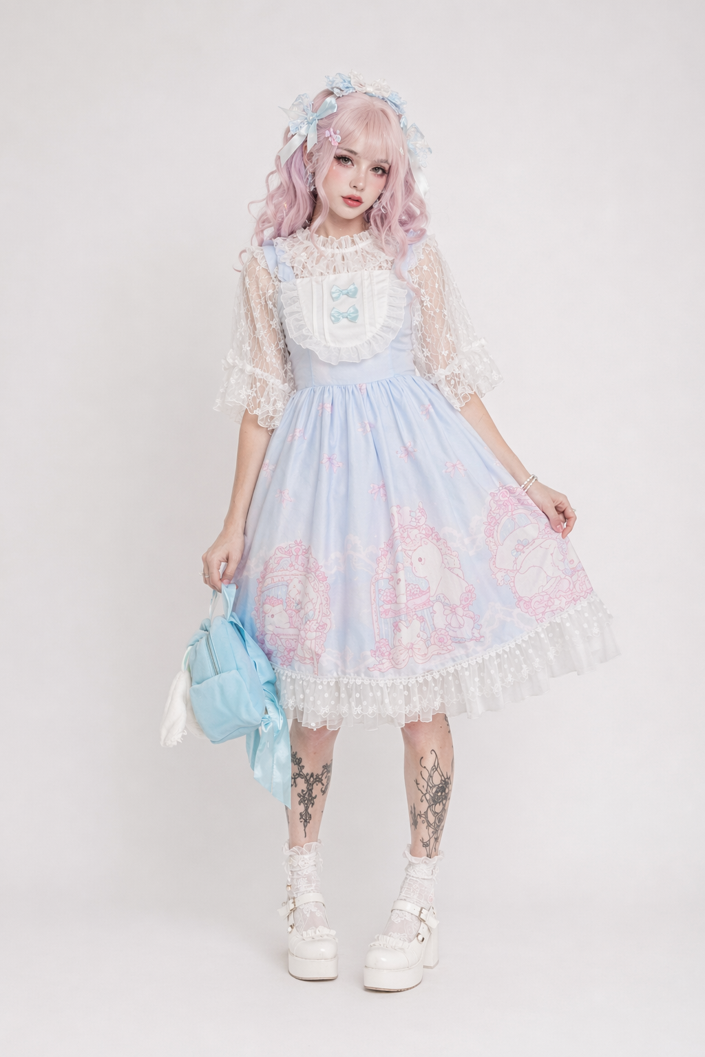 Fairy Kei Inspired Sweet Lolita Dress for Kawaii Princesses Blue Dress