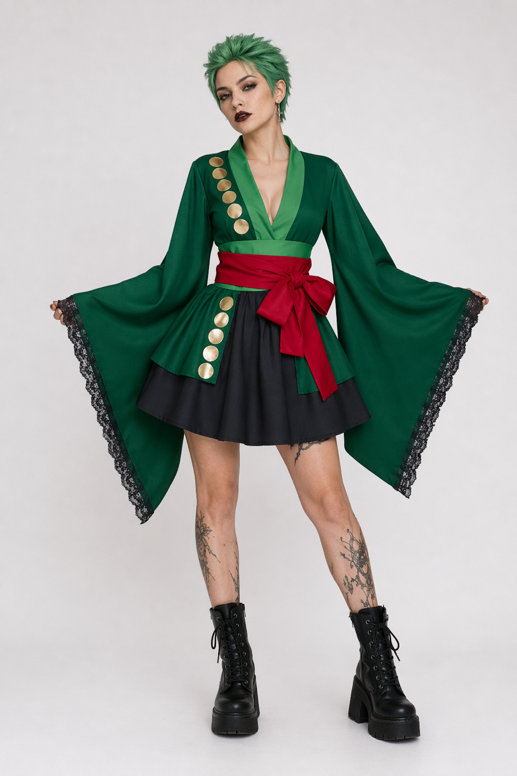 One Piece Roronoa Zoro Inspired Dress Cosplay XXXL