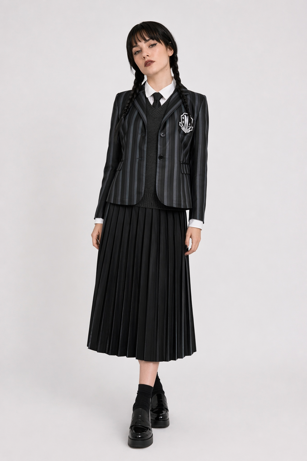 The Addams Family Wednesday Nevermore School Uniform Cosplay Costume US