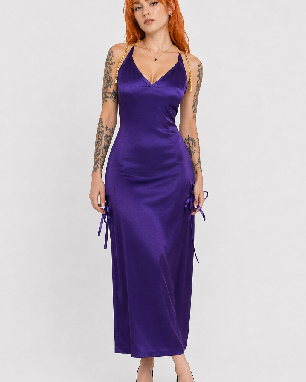One Piece Nami Purple Dress Cosplay Costume L