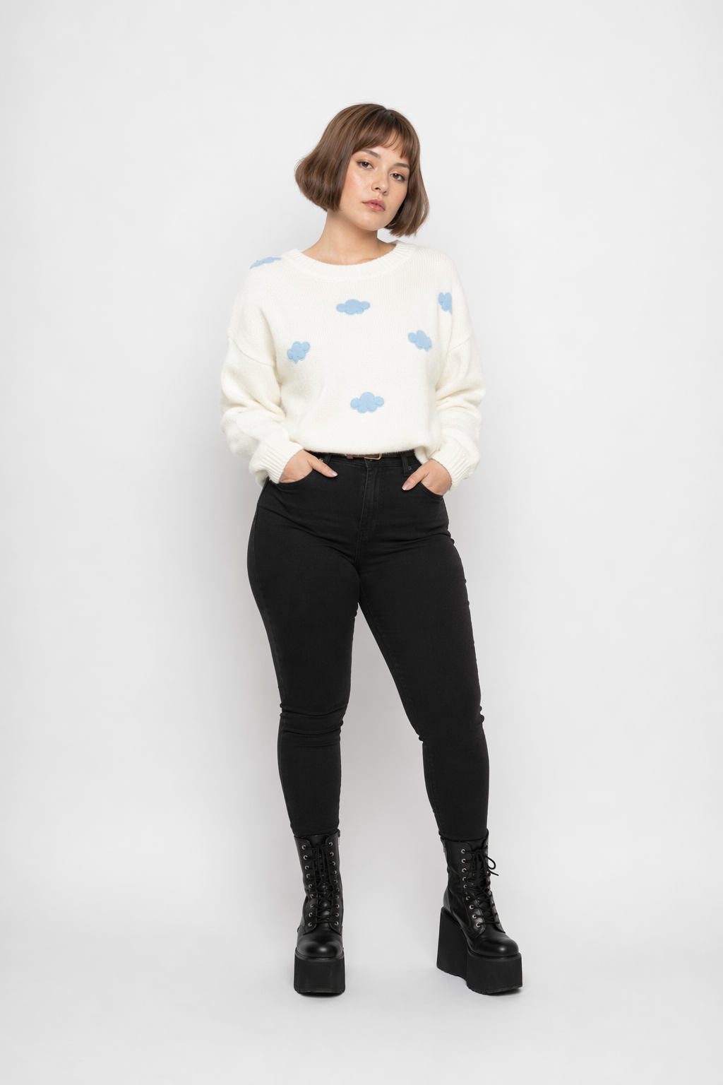 Cozy Cloud Crewneck Sweater for Ultimate Comfort and Style Cream