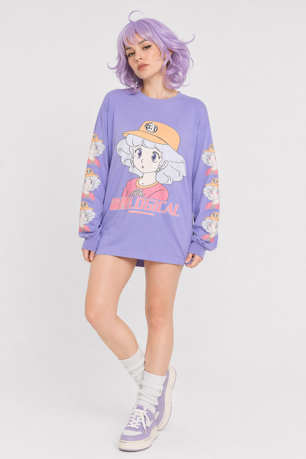 Creamy Mami Pastel Goth Long Sleeve Pullover Sweater XXL