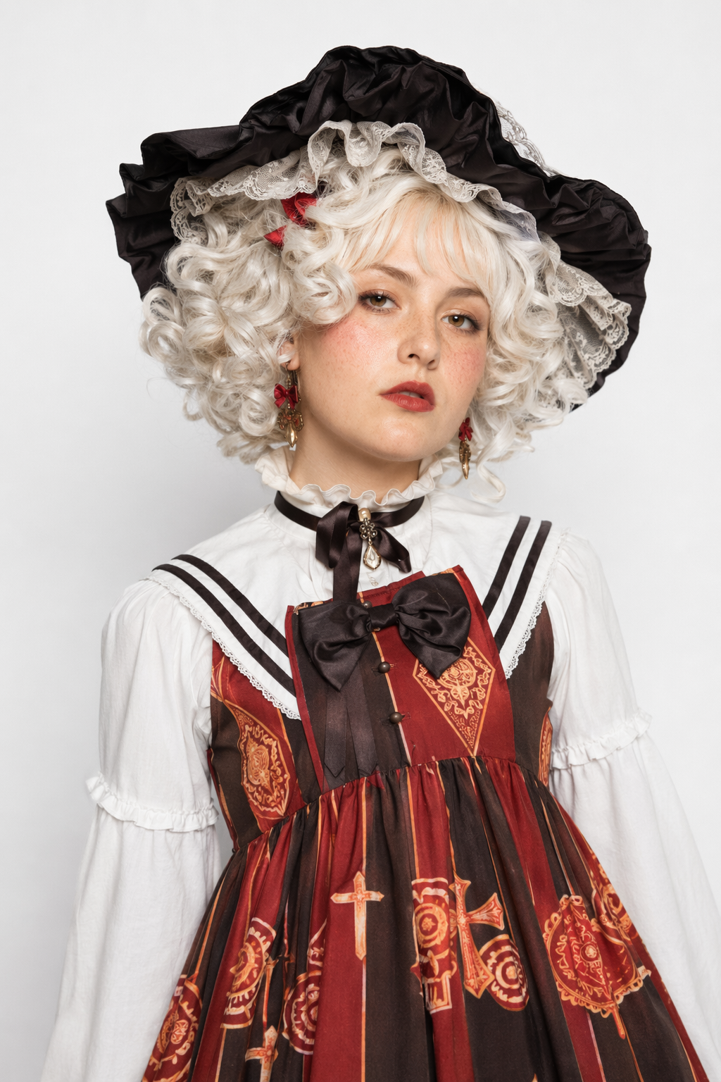 Gothic Inspired Lolita Dress for Kawaii Princesses Brown