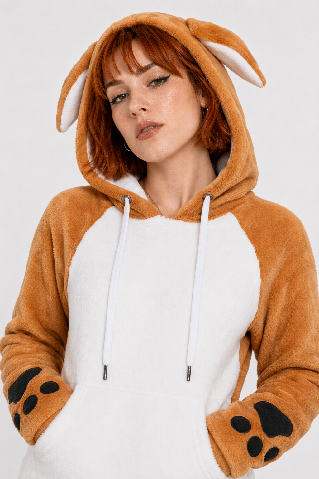 Cozy Shiba Inu Inspired Puppy Dog Eared Hoodie Sweater Default