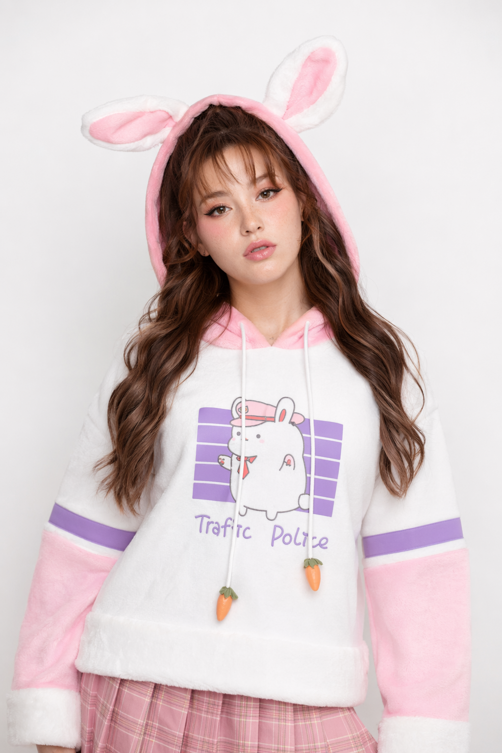Perfectly Kawaii Bunny Ear Hoodie with Adorable Details Default