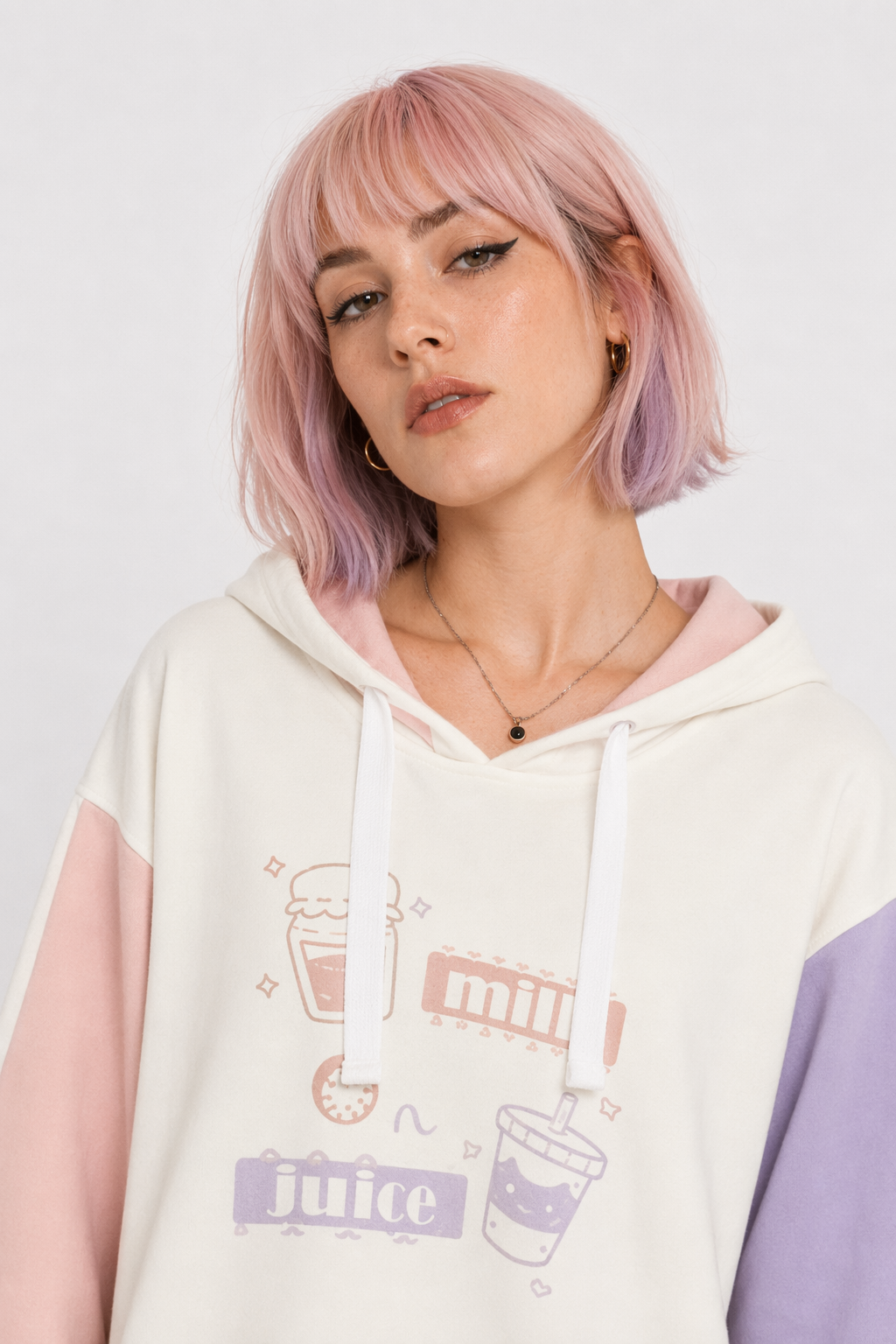 Sweet Pastel Milk Juice Hoodie for Cosparty Style M