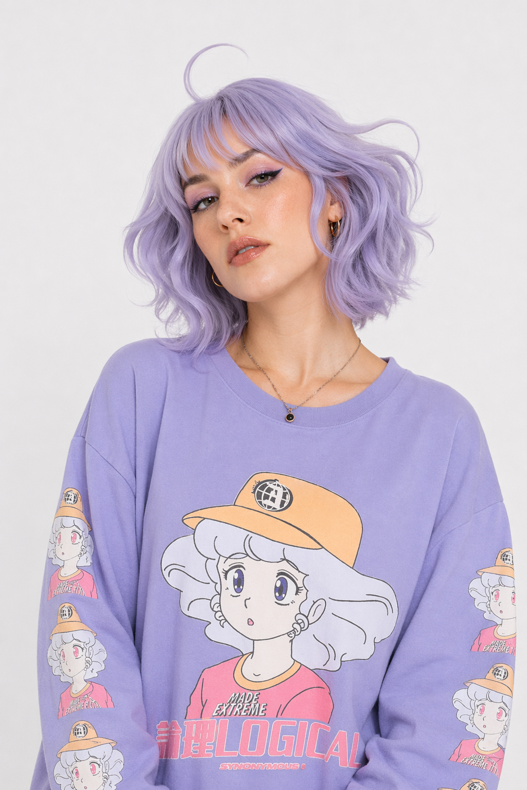 Creamy Mami Pastel Goth Long Sleeve Pullover Sweater M