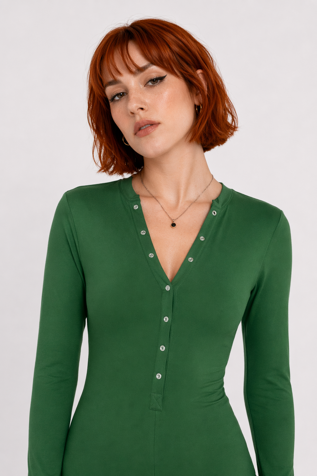 Adult Onesie with Soft Fabric and Secure Snap Closures in Various Colors Green