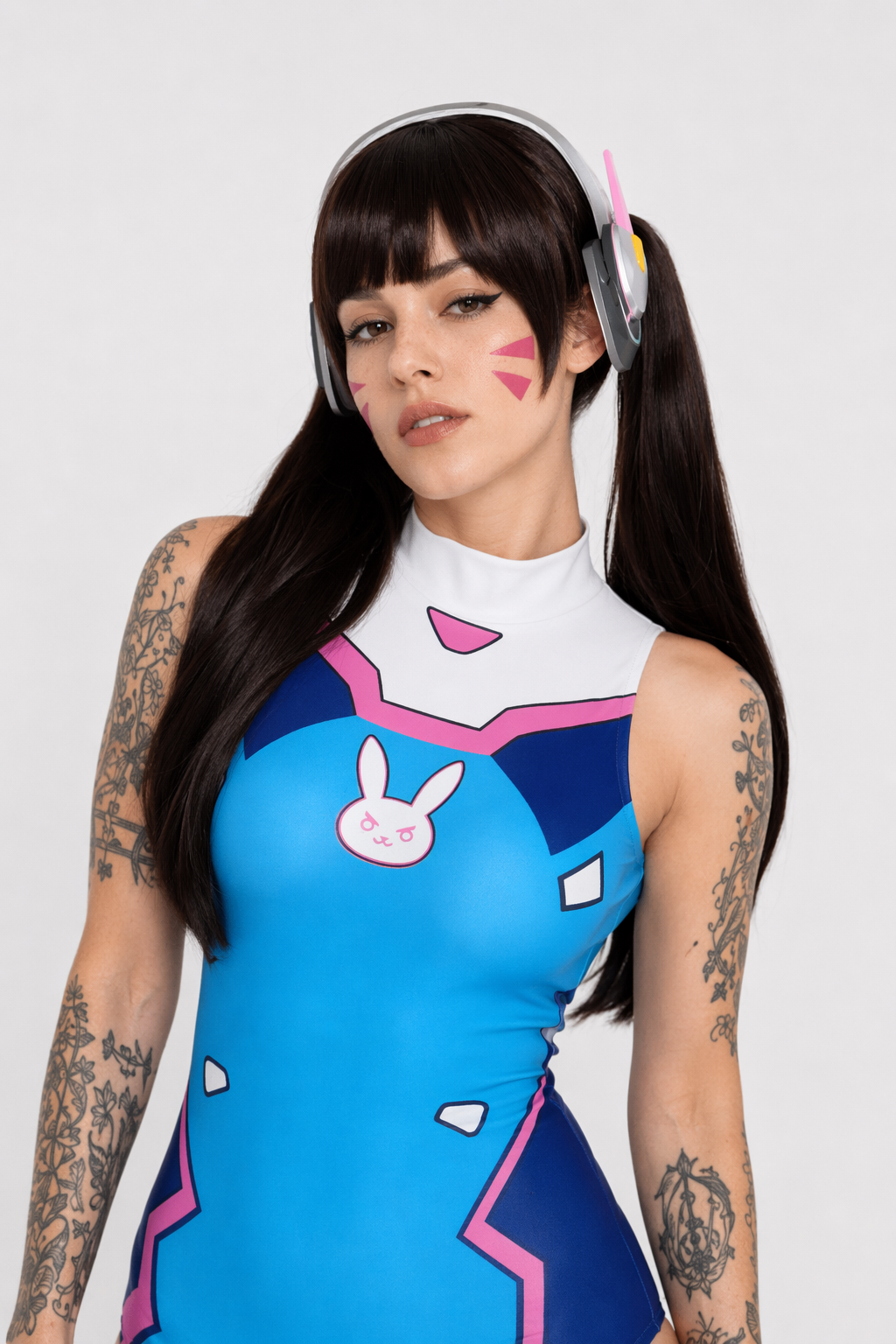 D.Va Overwatch One Piece Swimsuit with Built-in Bra Liner Default