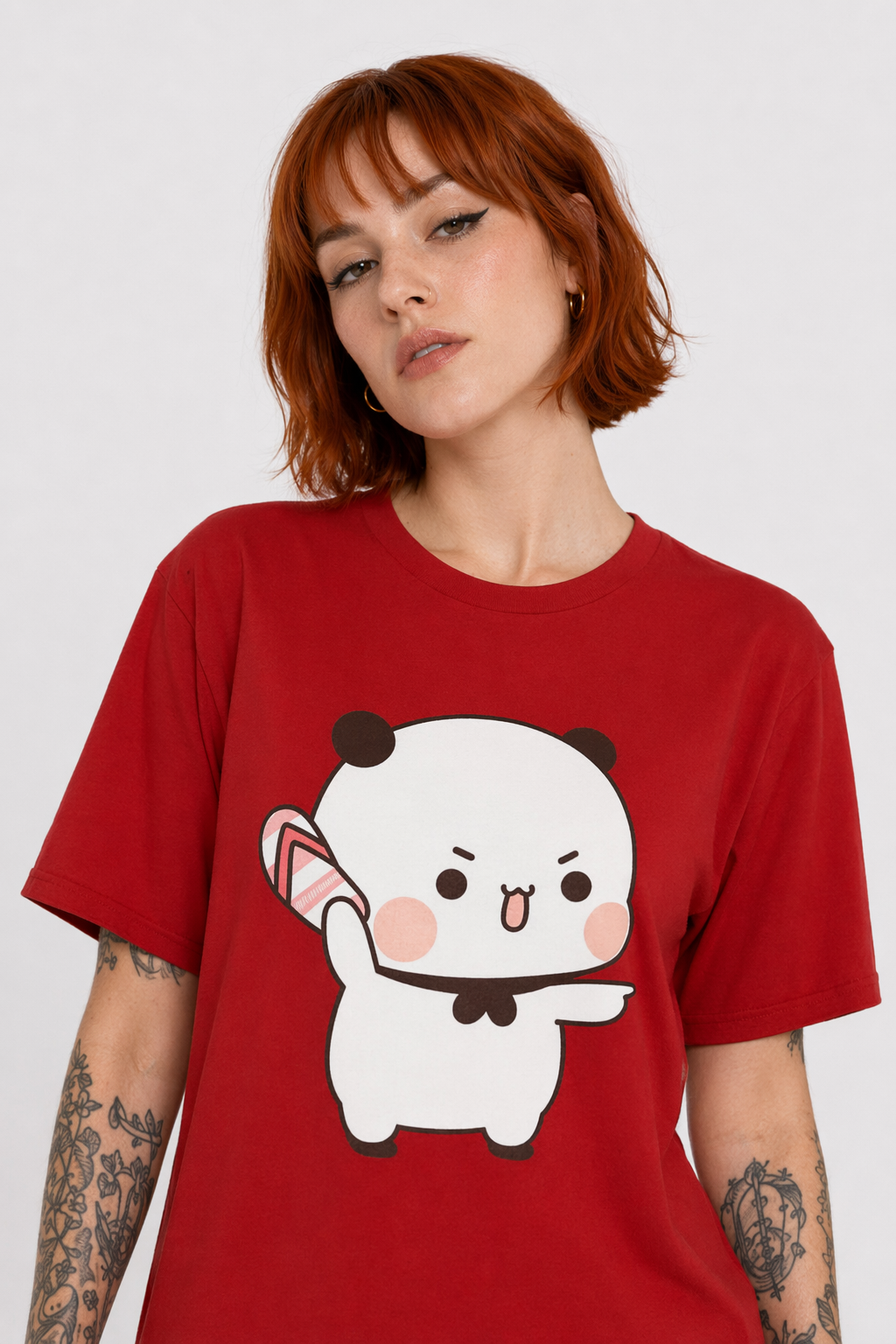 Dudu & Bubu T-Shirt in Breathable Fabric for Everyday Fun 524 Red