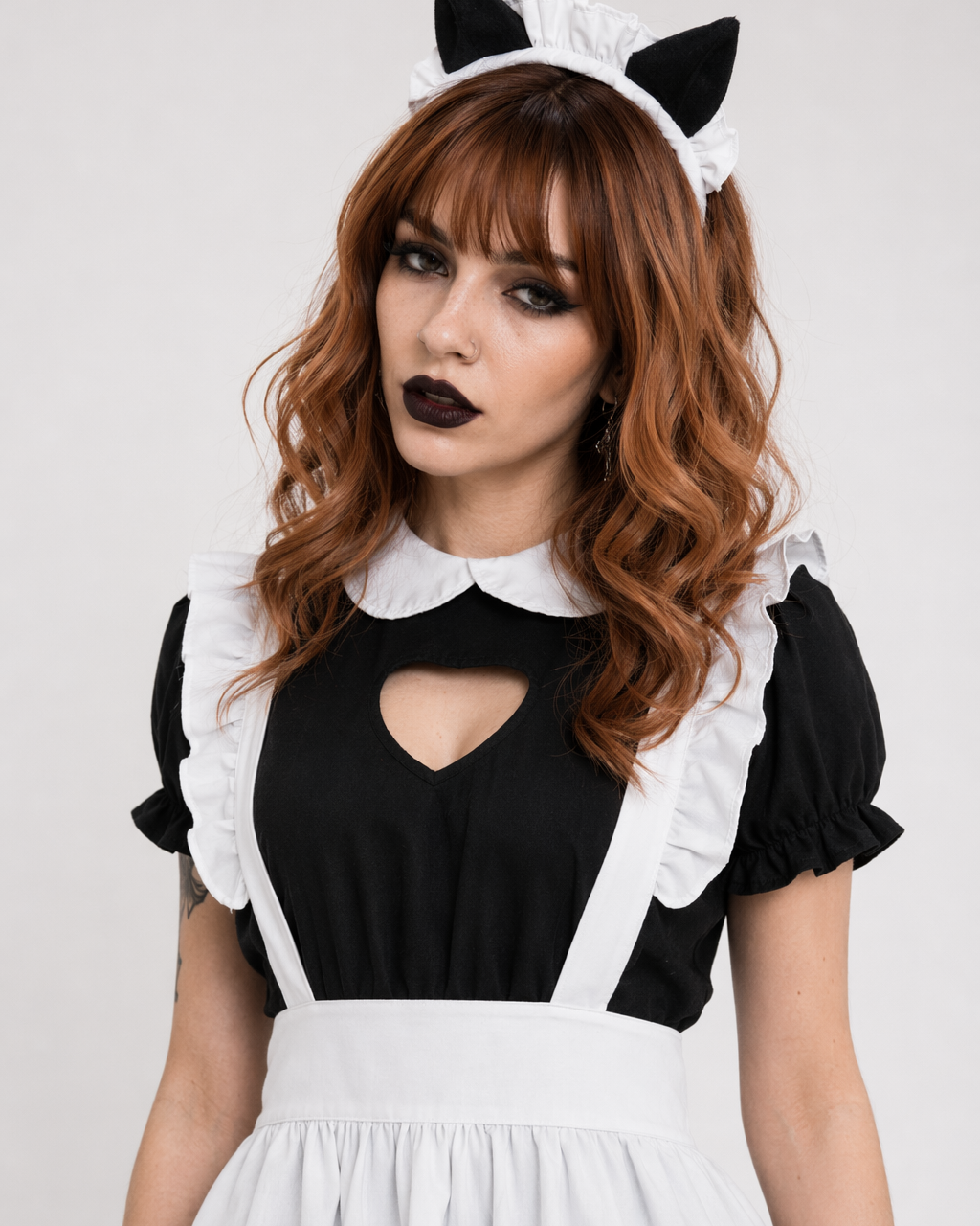 Kawaii Maid Cosplay Dress with Size Chart and Adorable Neko Twist XL