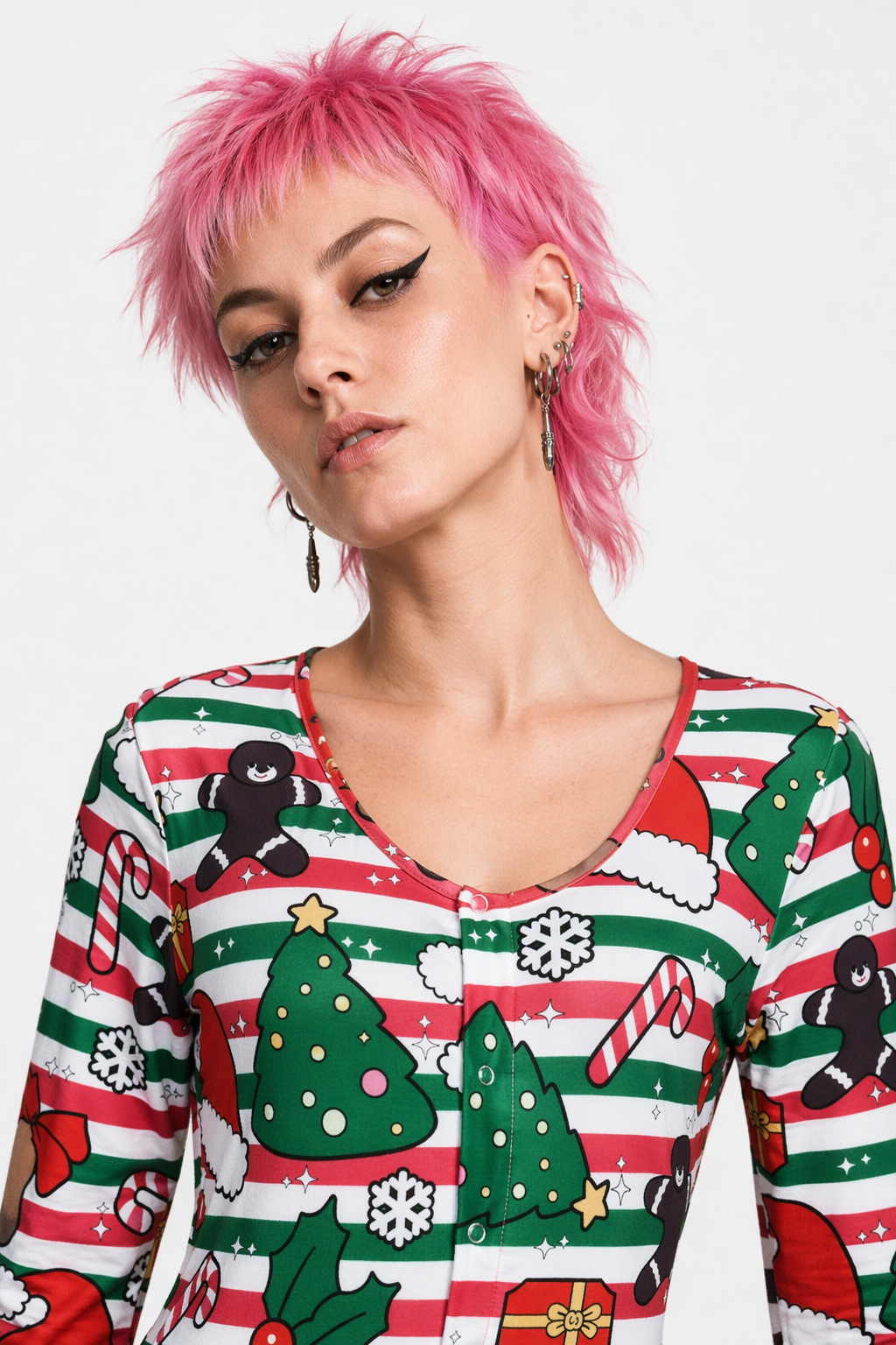 Cozy Long Sleeve Holiday Season Adult Onesie for Comfort and Fun L