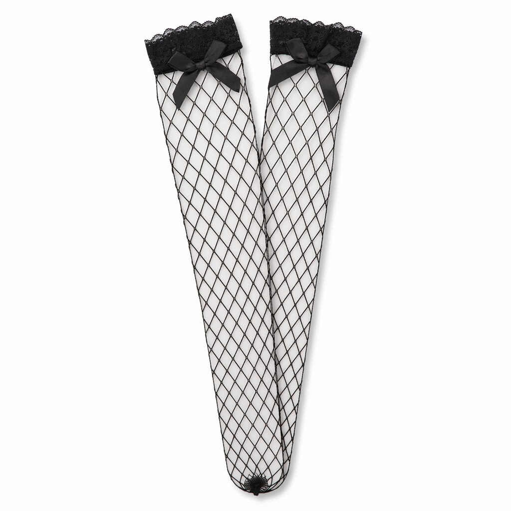 Luxurious Fishnet Stockings in High-Quality Stretchy Mesh Medium Holes