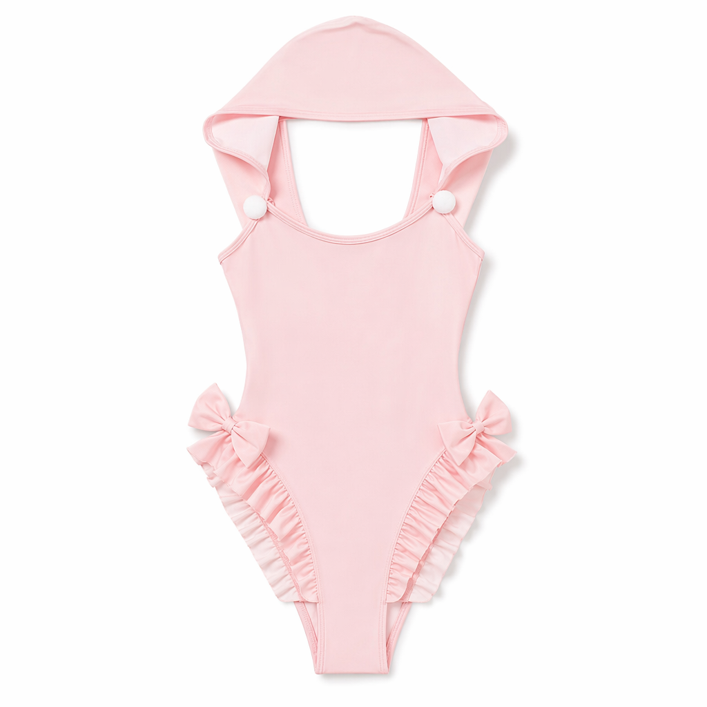 Kitty Cat Inspired Adult Onesie Swimwear with Bow and Frills Default Title