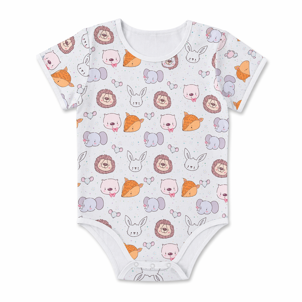 Grey Unisex Adult Onesie with Adorable Animal Print Design L