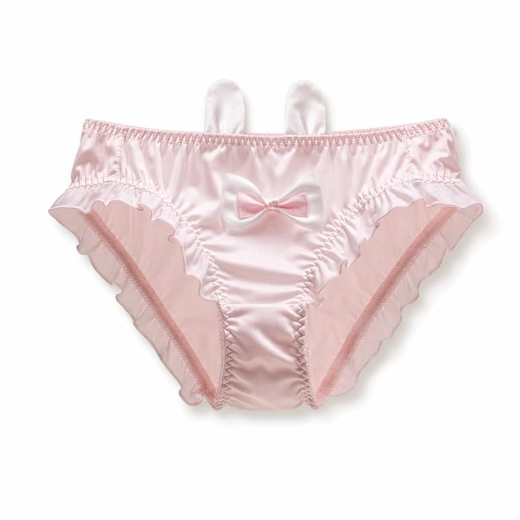 Cute Bunny-Eared Ruffled Undies for the Perfect Fit Baby Bun Look Pink
