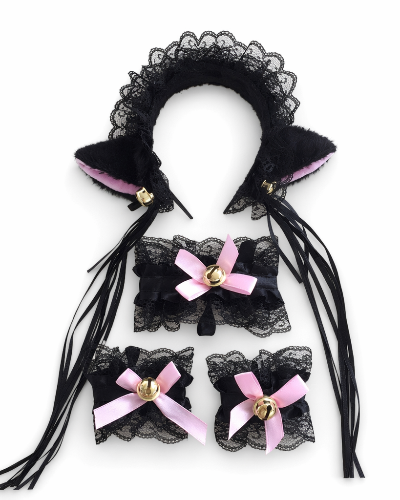 Neko Kitty Cat Complete Set with Headband, Collar, and Bracelets 11