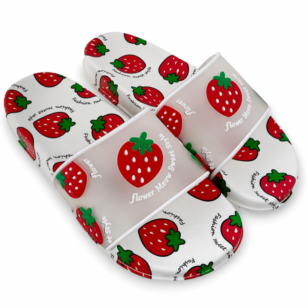 Cozy Summer Sandals with Ultra Soft Sole for Little Foodies Strawberries
