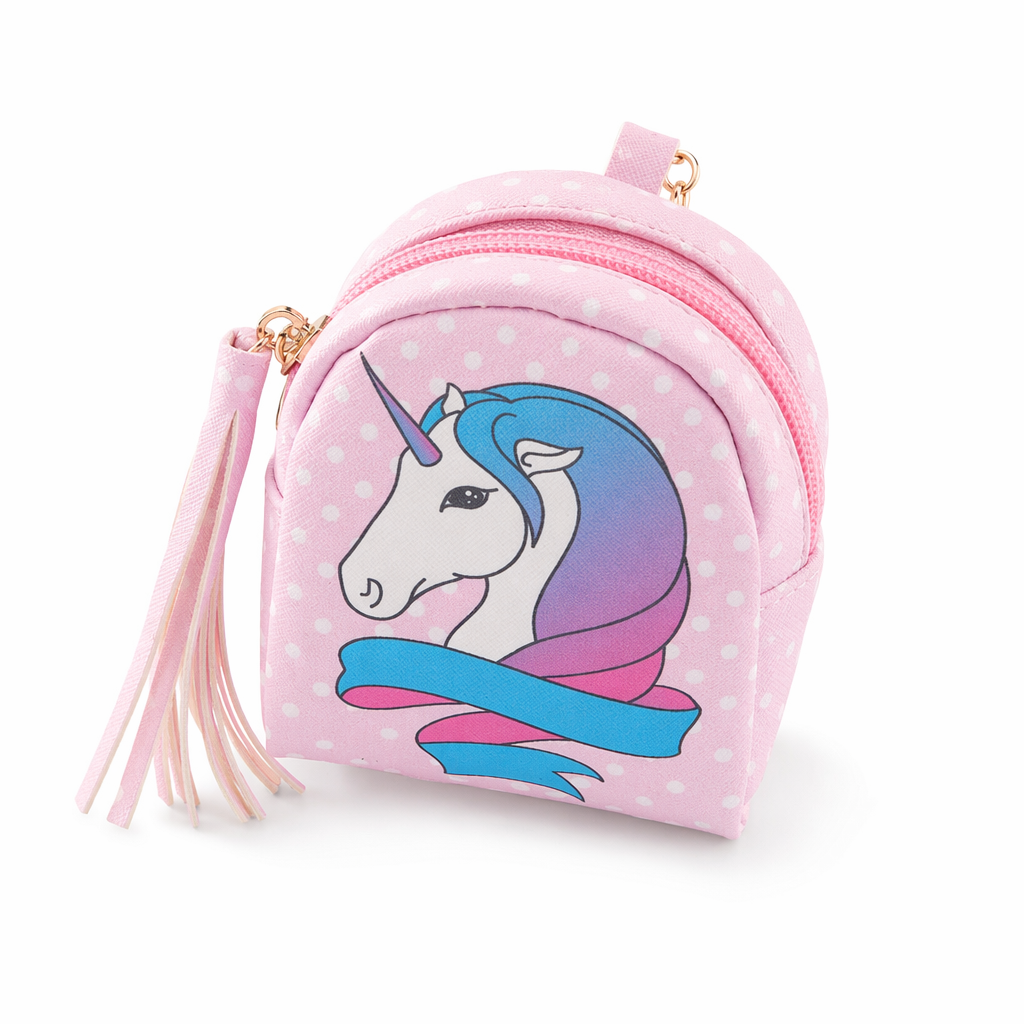 Pastel Unicorn Wallet with Secure Zipper Closure Pink Unicorn