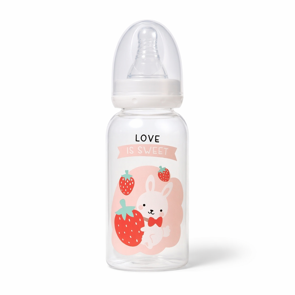 Kawaii Japanese Strawberry Bunny Sippy Cup for Cute Cospartys 300ml Love Is In The Air