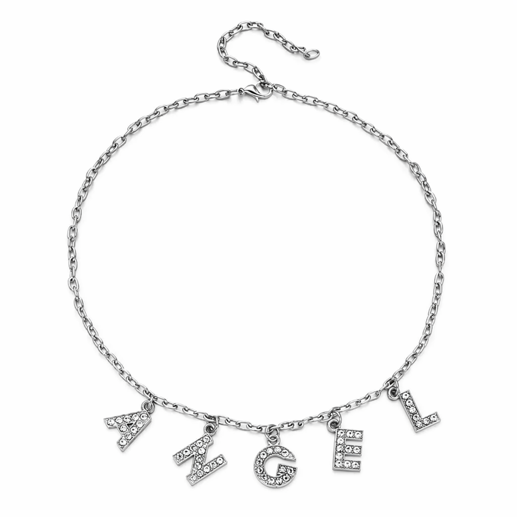 Dazzling Daddy Necklace with Sparkling Rhinestones ANGEL