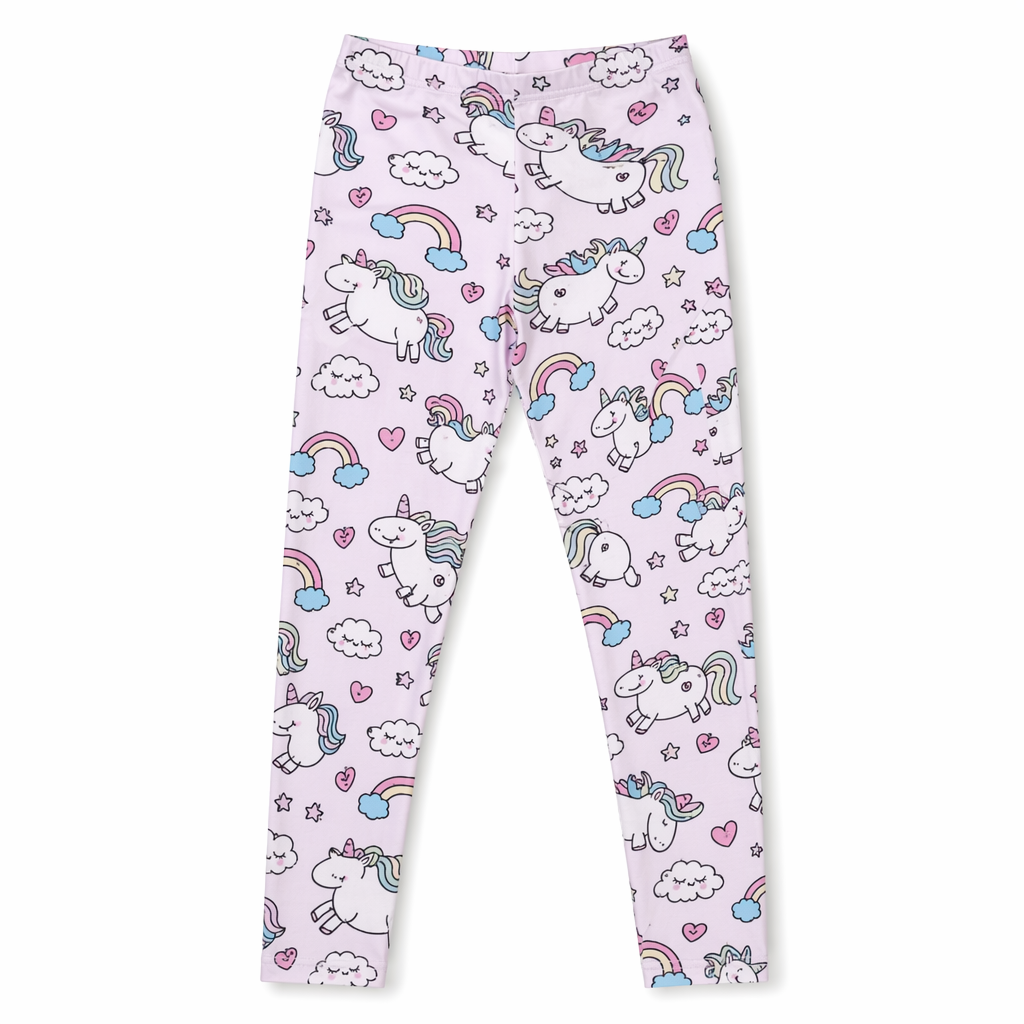 Kawaii Pastel Unicorn and Cloud Yoga Pants XXL