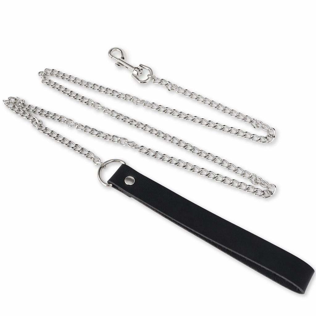 High Quality Heart Chain Pet Collared Leash for Cosplay Black Leash Only