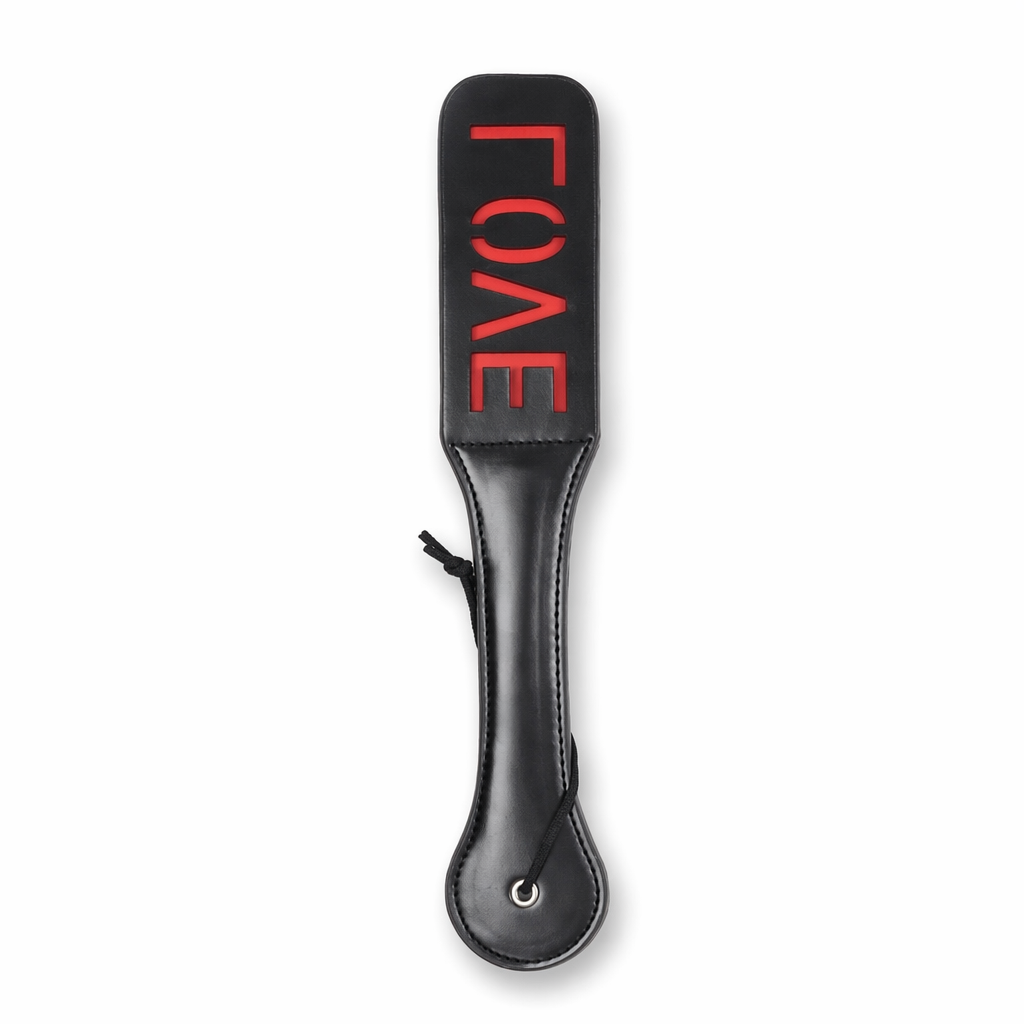 Luxurious Black and Red Vegan Leather Naughty Paddle in New Condition Love
