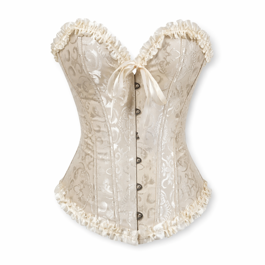 Genuine Fully Boned Tummy Slimming Corsets in Black & Red Beige