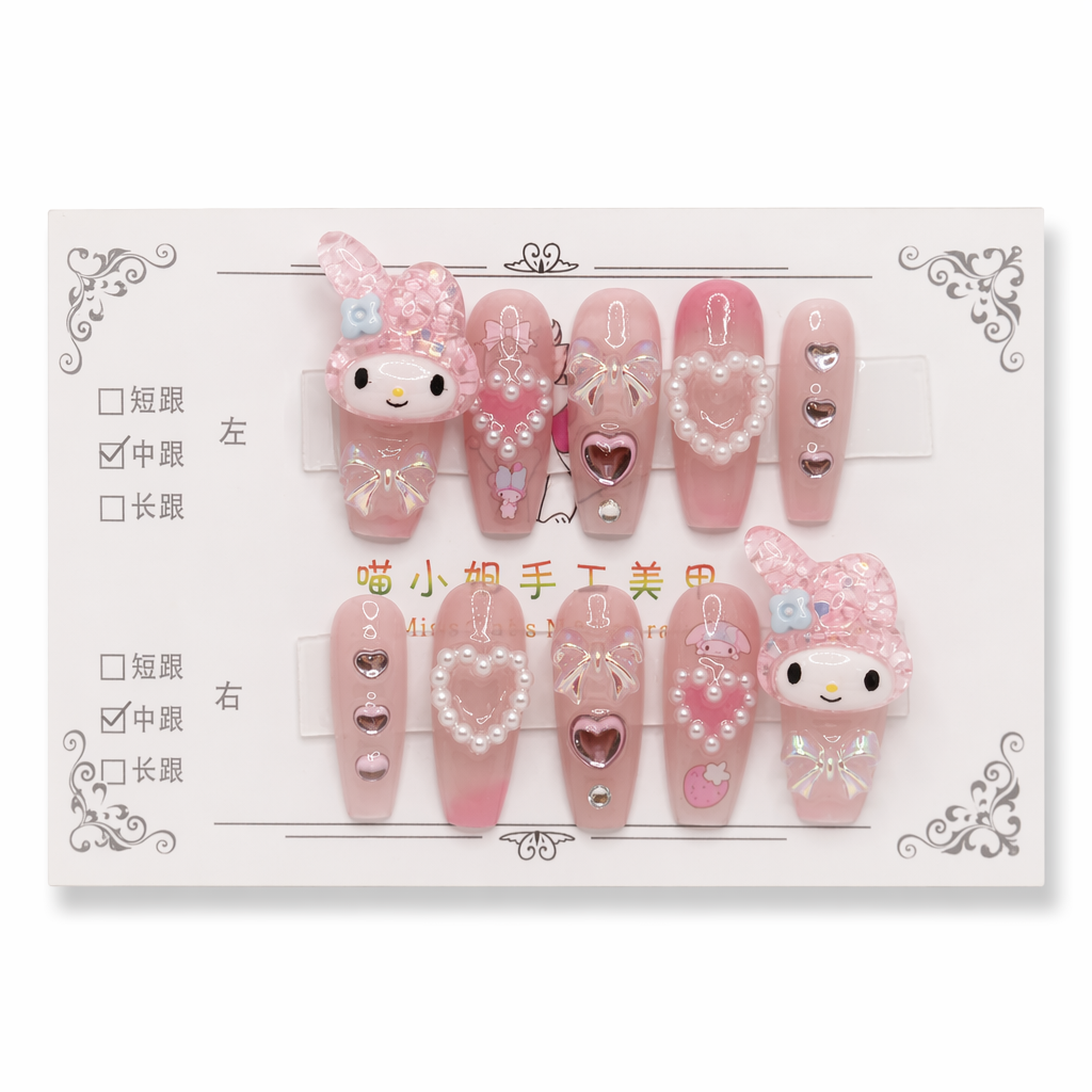 Kawaii Deco Press On Nails for an Adorable Nail Makeover T