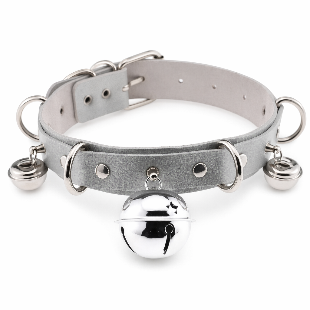 Gorgeous Bell Collar Inspired by Neko Cosplay Culture Grey