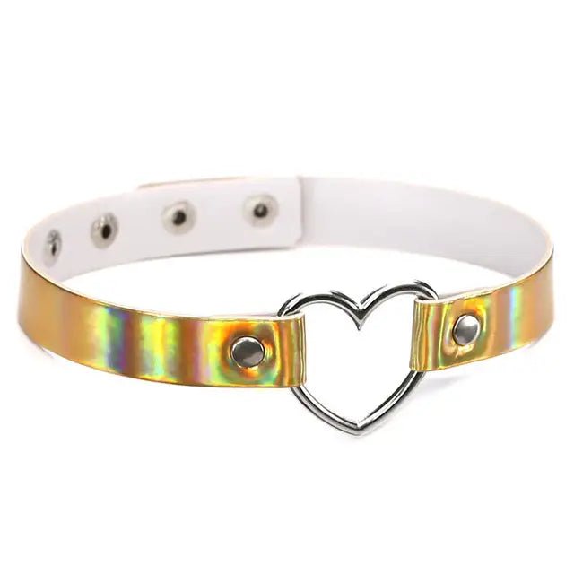 Adjustable Holographic Neck Choker in Various Styles and Colors - Cosparty