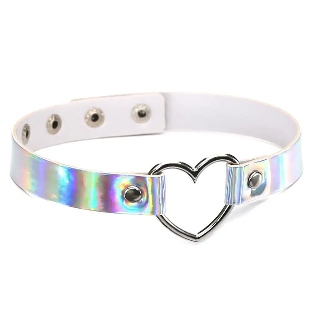 Adjustable Holographic Neck Choker in Various Styles and Colors - Cosparty