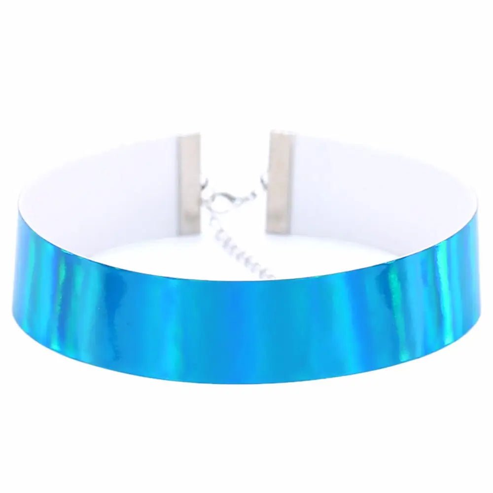 Adjustable Holographic Neck Choker in Various Styles and Colors - Cosparty