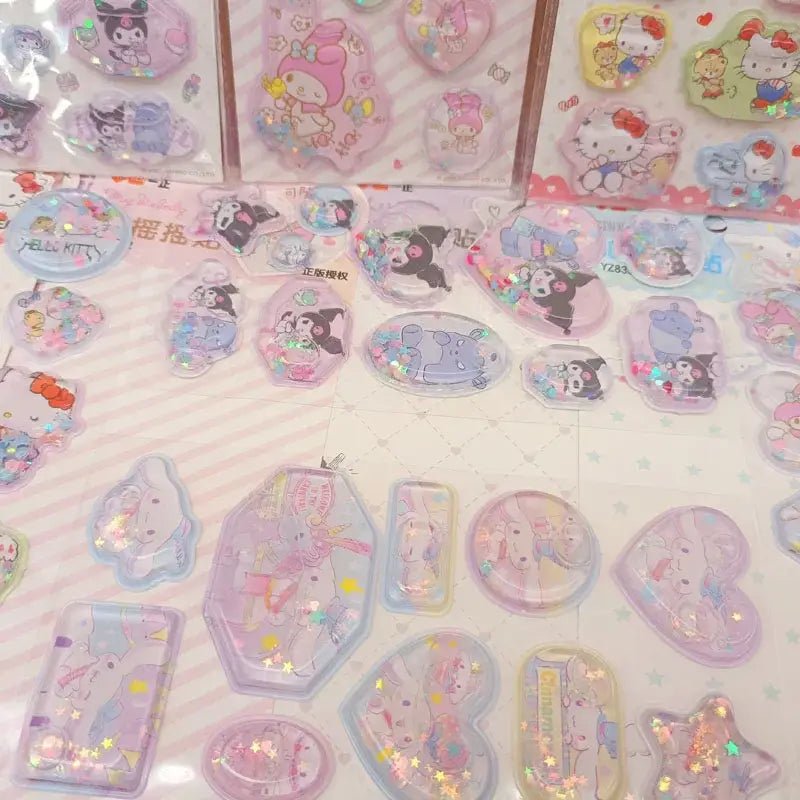Adorable 3D Puffy Character Sticker Sheets Featuring Sanrio Characters - Cosparty