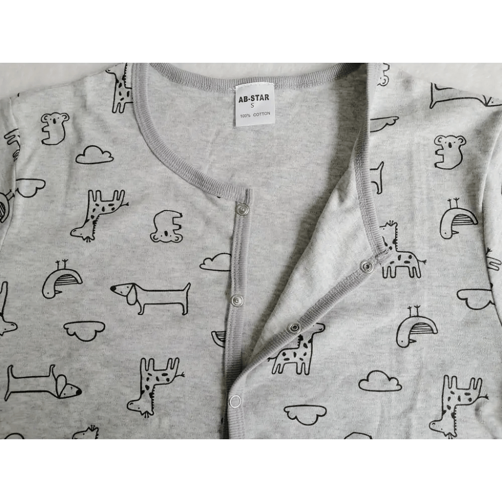 Adorable Animal Print Onesie in Soft Grey Now In Stock - Cosparty