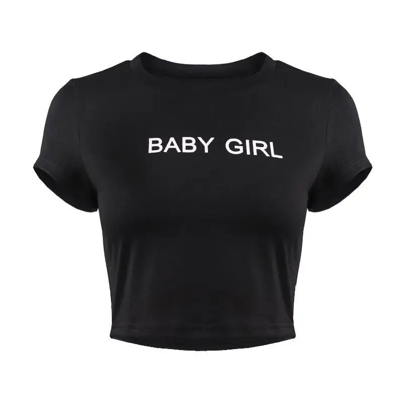 Adorable Baby Girl T-Shirt Crop Top for Summer Fun - Cosparty