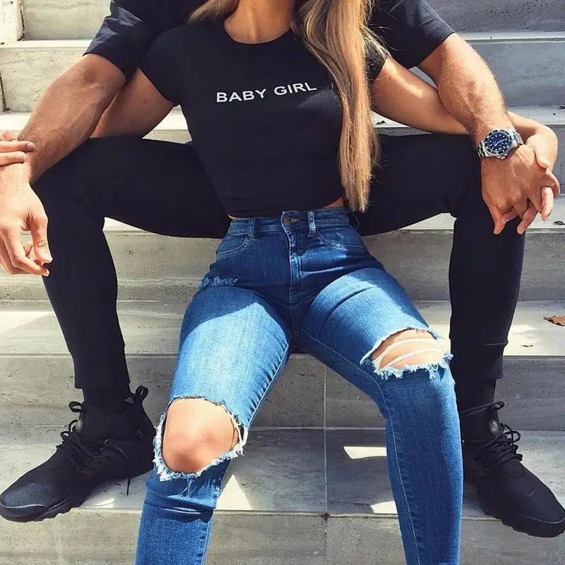 Adorable Baby Girl T-Shirt Crop Top for Summer Fun - Cosparty