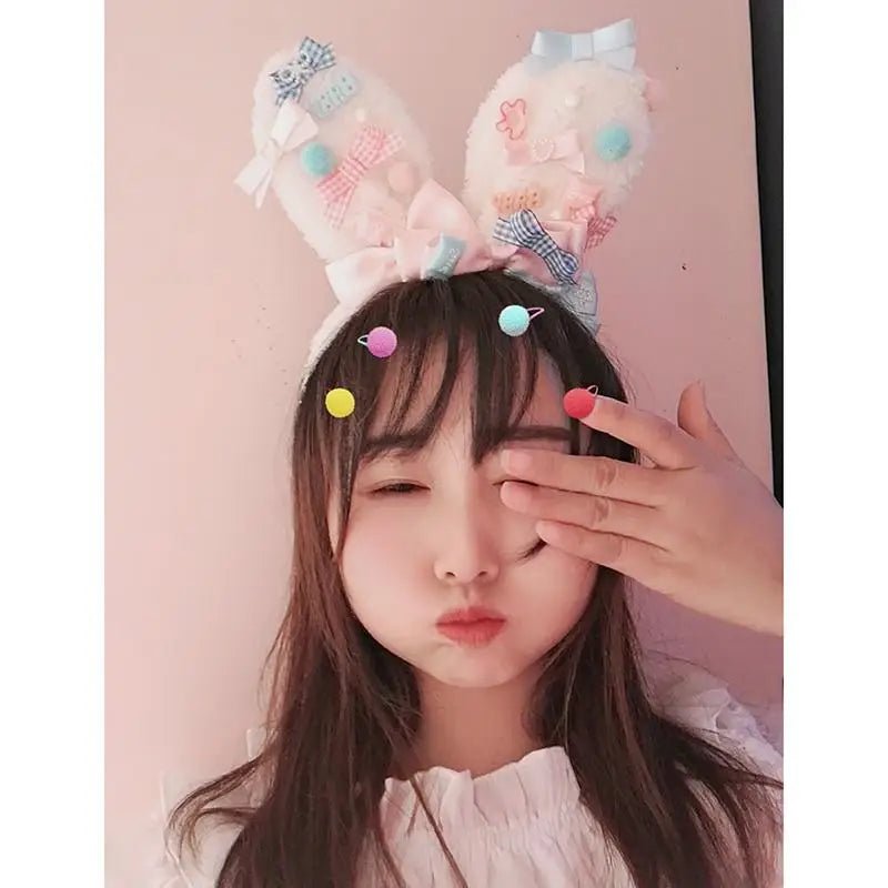 Adorable Bunny Ear Headband for Kawaii and Fairy - Kei Fans - Cosparty