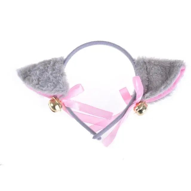 Adorable Faux Fur Fox and Kitten Ears Headband for Kawaii Outfits - Cosparty