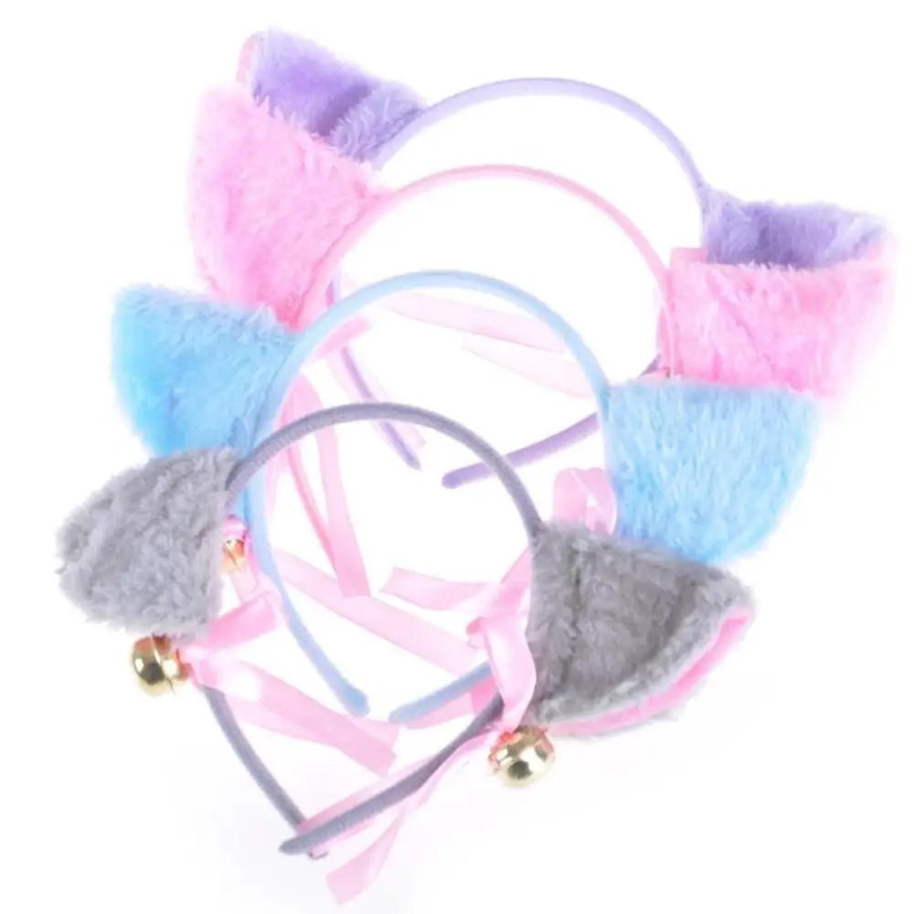 Adorable Faux Fur Fox and Kitten Ears Headband for Kawaii Outfits - Cosparty