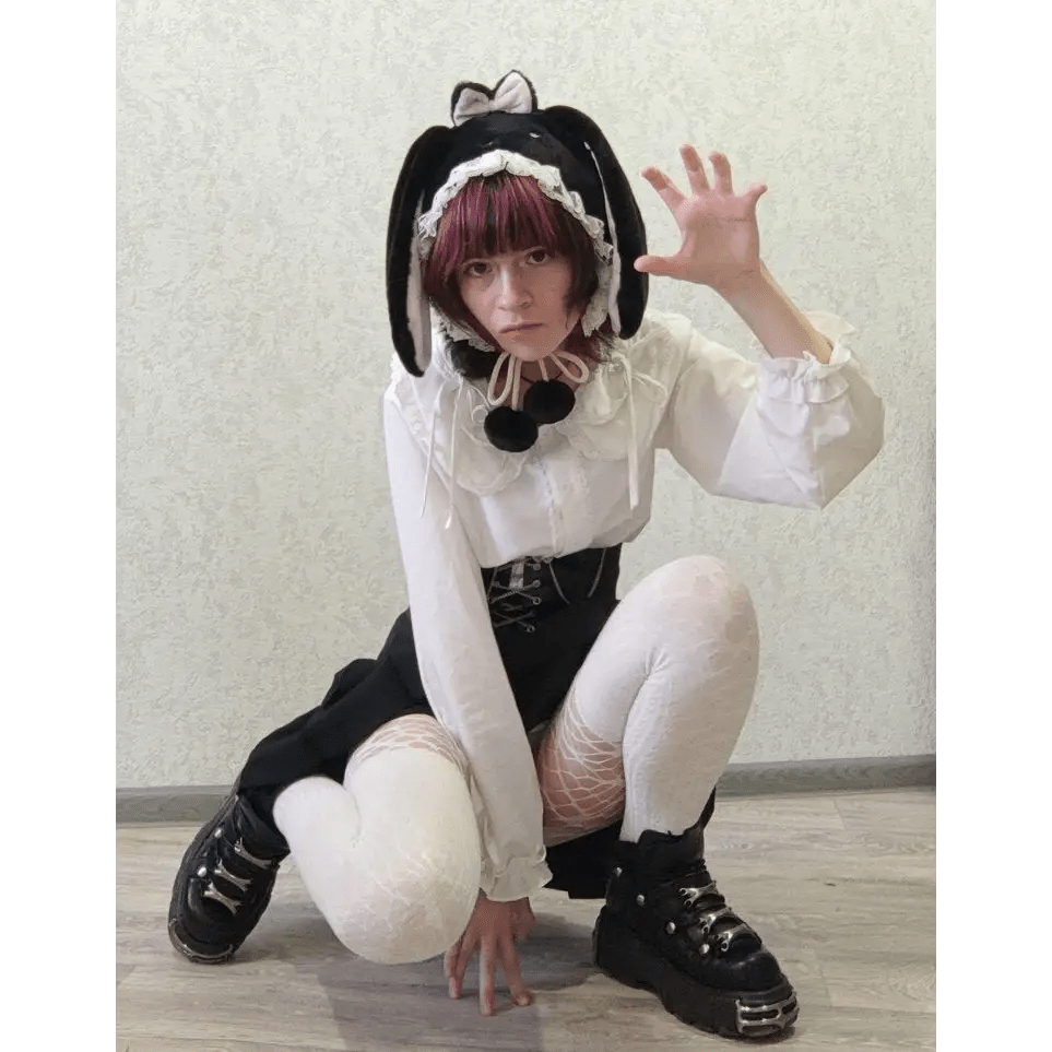 Adorable Fuzzy Bunny Ear Plush Hat for a Whimsical Winter Look - Cosparty