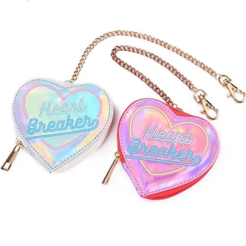 Adorable Heartbreaker Holographic Bag in Heart Shape - Cosparty
