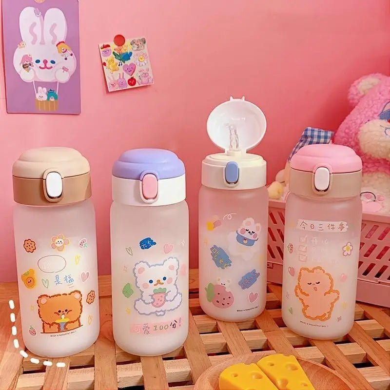Adorable Japanese Bear Water Bottles for Kawaii Aesthetics - Cosparty