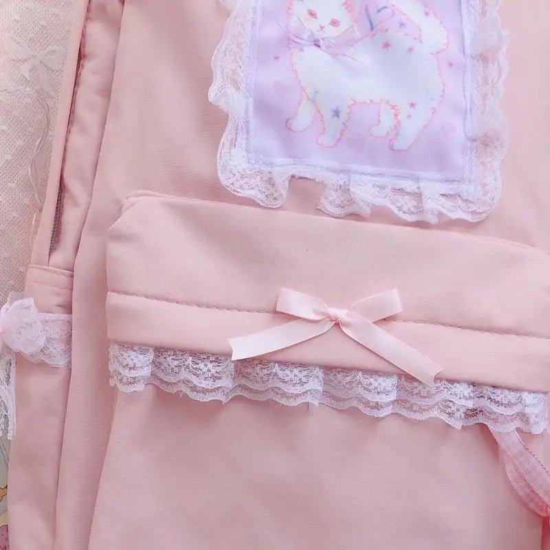 Adorable Kitten Fairy - Kei Backpack with Ribbons and Lace Trim - Cosparty