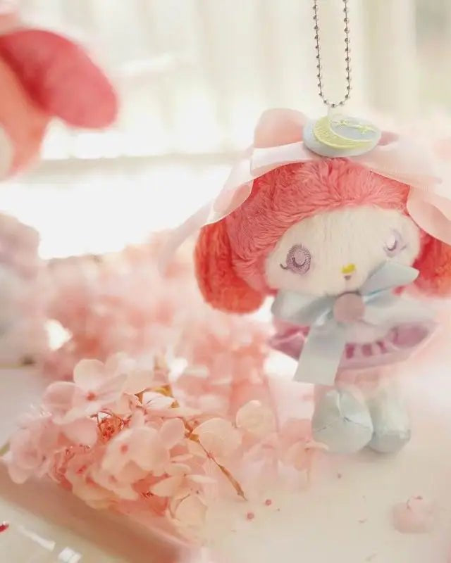 Adorable Pink Bunny Plush with Keychain Attachment - Cosparty