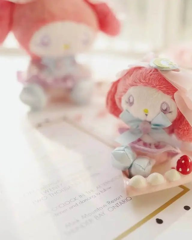 Adorable Pink Bunny Plush with Keychain Attachment - Cosparty