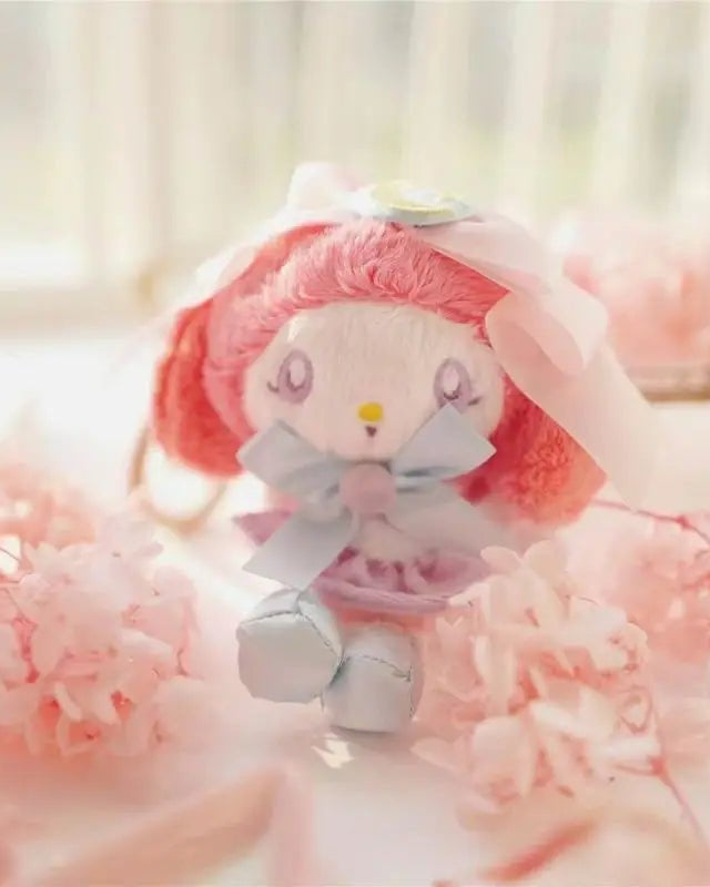Adorable Pink Bunny Plush with Keychain Attachment - Cosparty