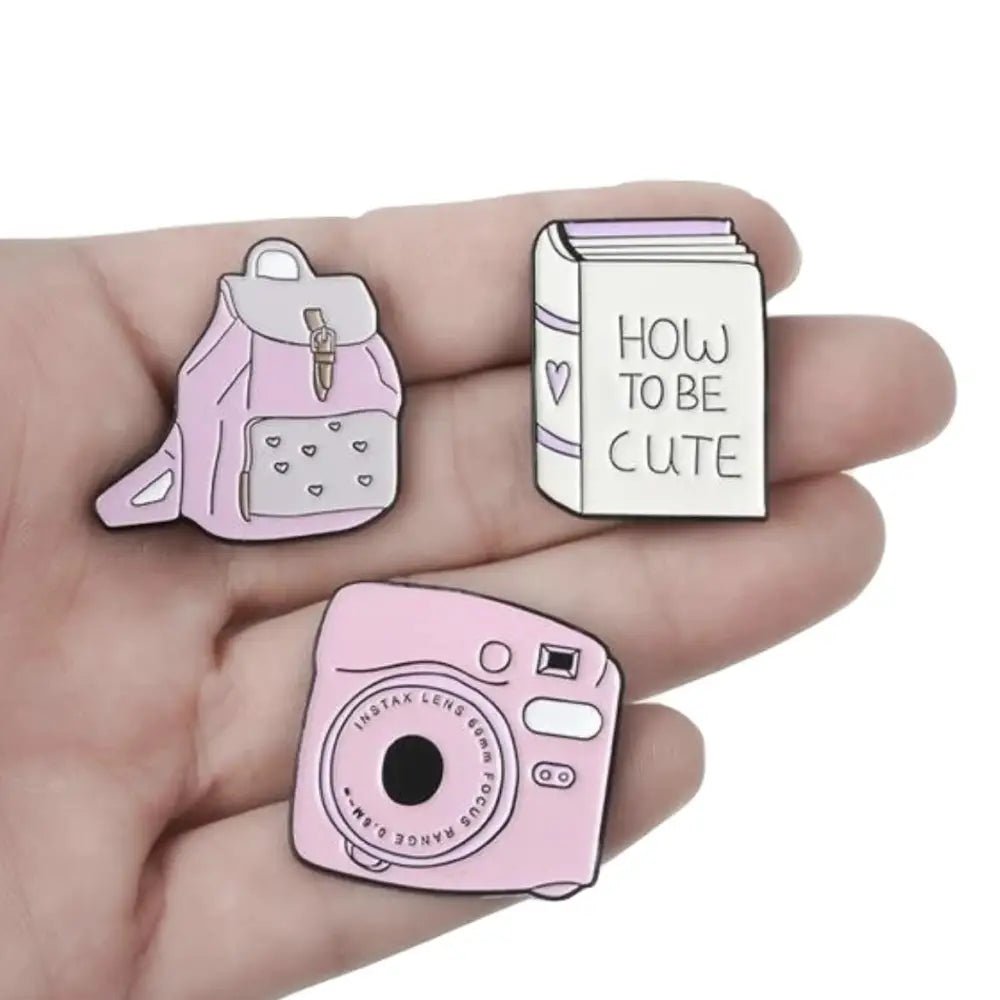 Adorable Pink Princess Pin Set Featuring 90s and 2000s Nostalgia - Cosparty